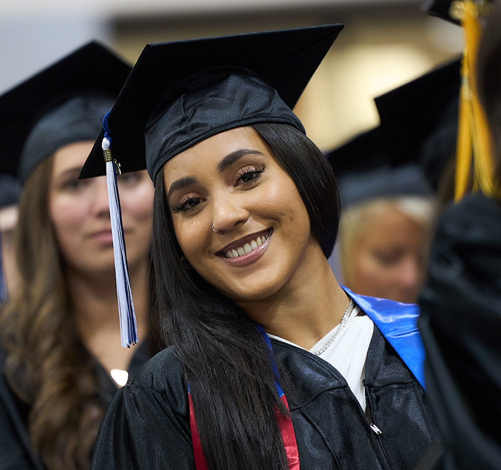 smiling student at graduation